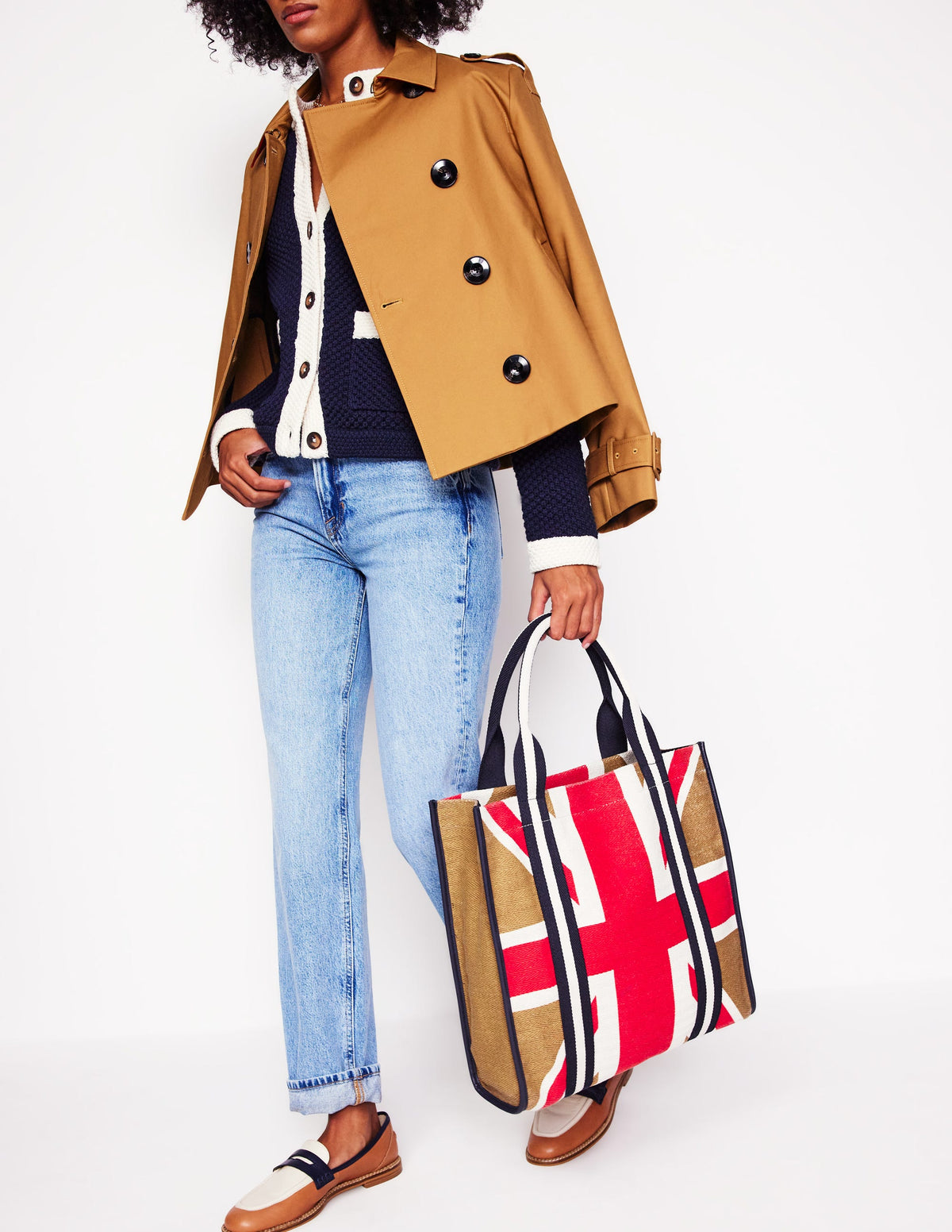 Canvas Tote Bag-Neutral Union Jack - Image 2