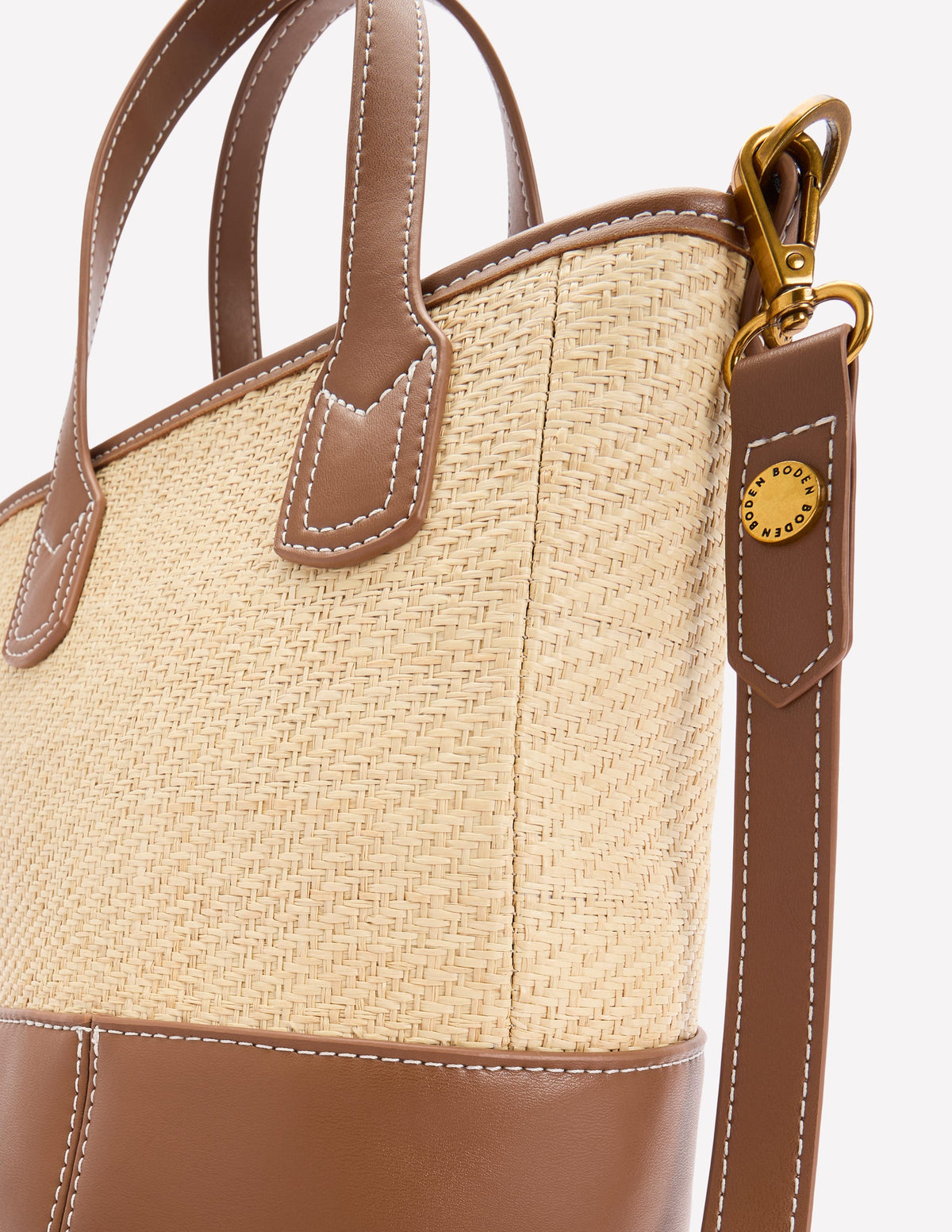 Woven Mini Bucket Bag-Natural/tan - Image 5
