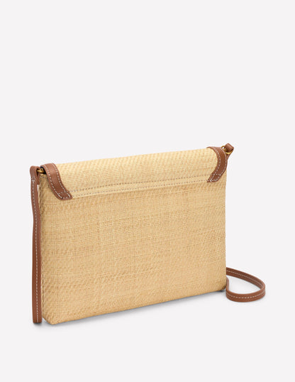 Snaffle Clutch Bag-Natural/tan