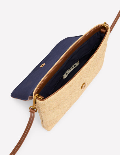 Snaffle Clutch Bag-Natural/tan