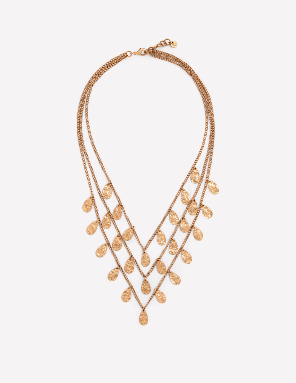 Teardrop Layered Necklace-Gold