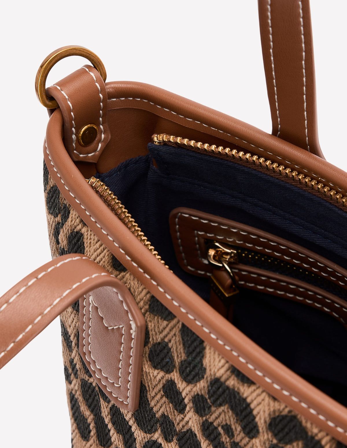 Canvas Mini Bucket Bag-Leopard - Image 4