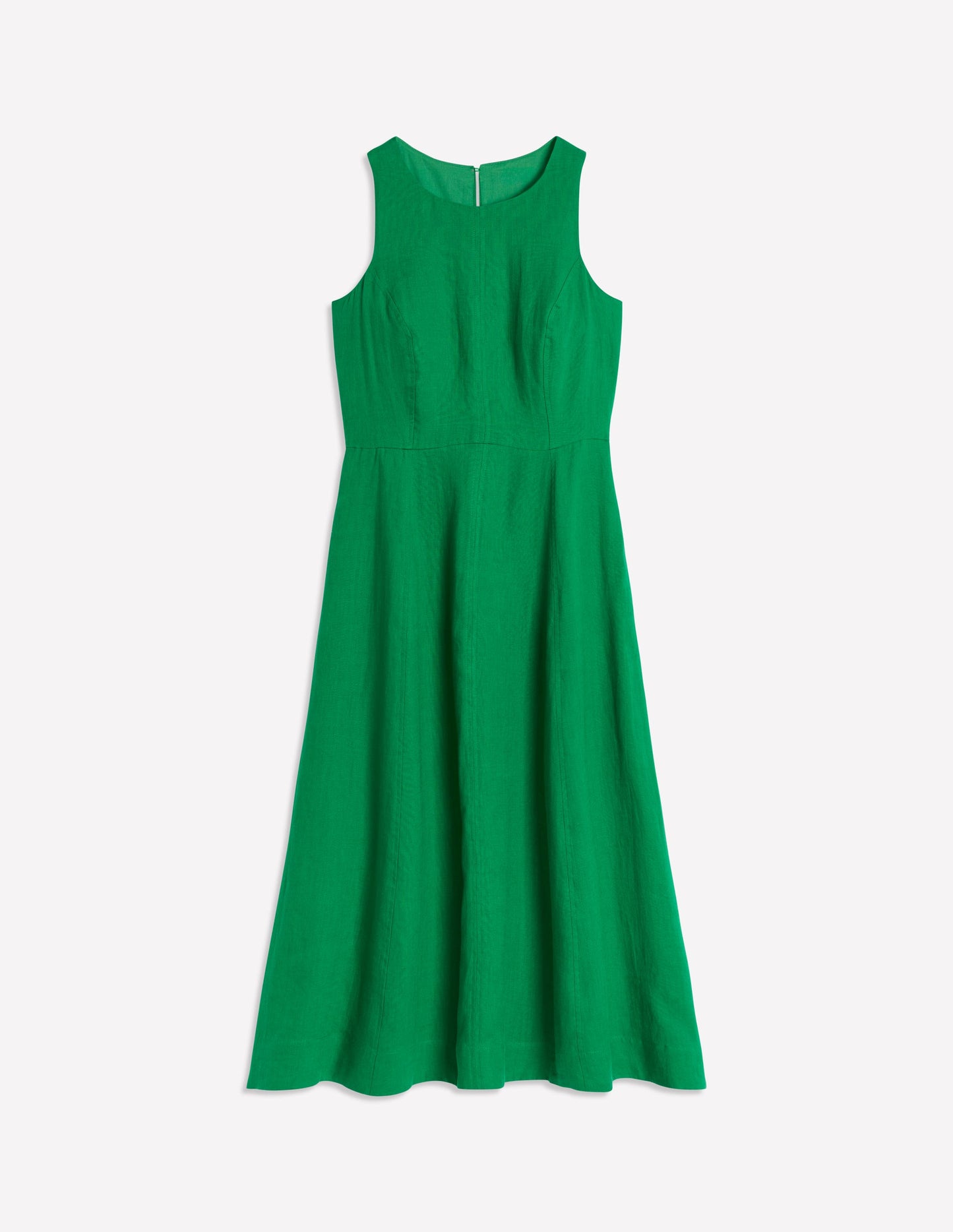 Carla Linen Midi Dress-Rich Emerald