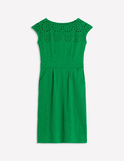 Florrie Broderie Dress-Rich Emerald-5