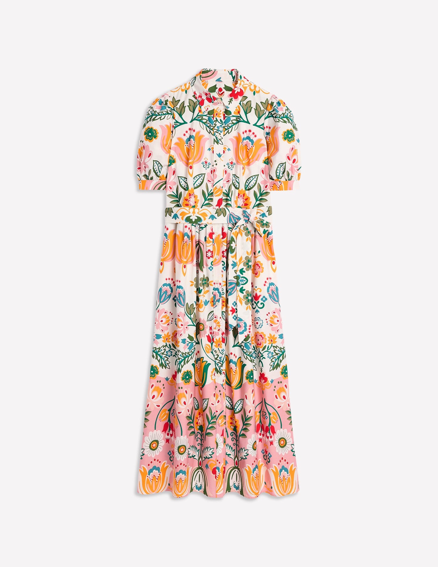 Alexa Maxi Shirt Dress-Ivory, Tulip Fusion