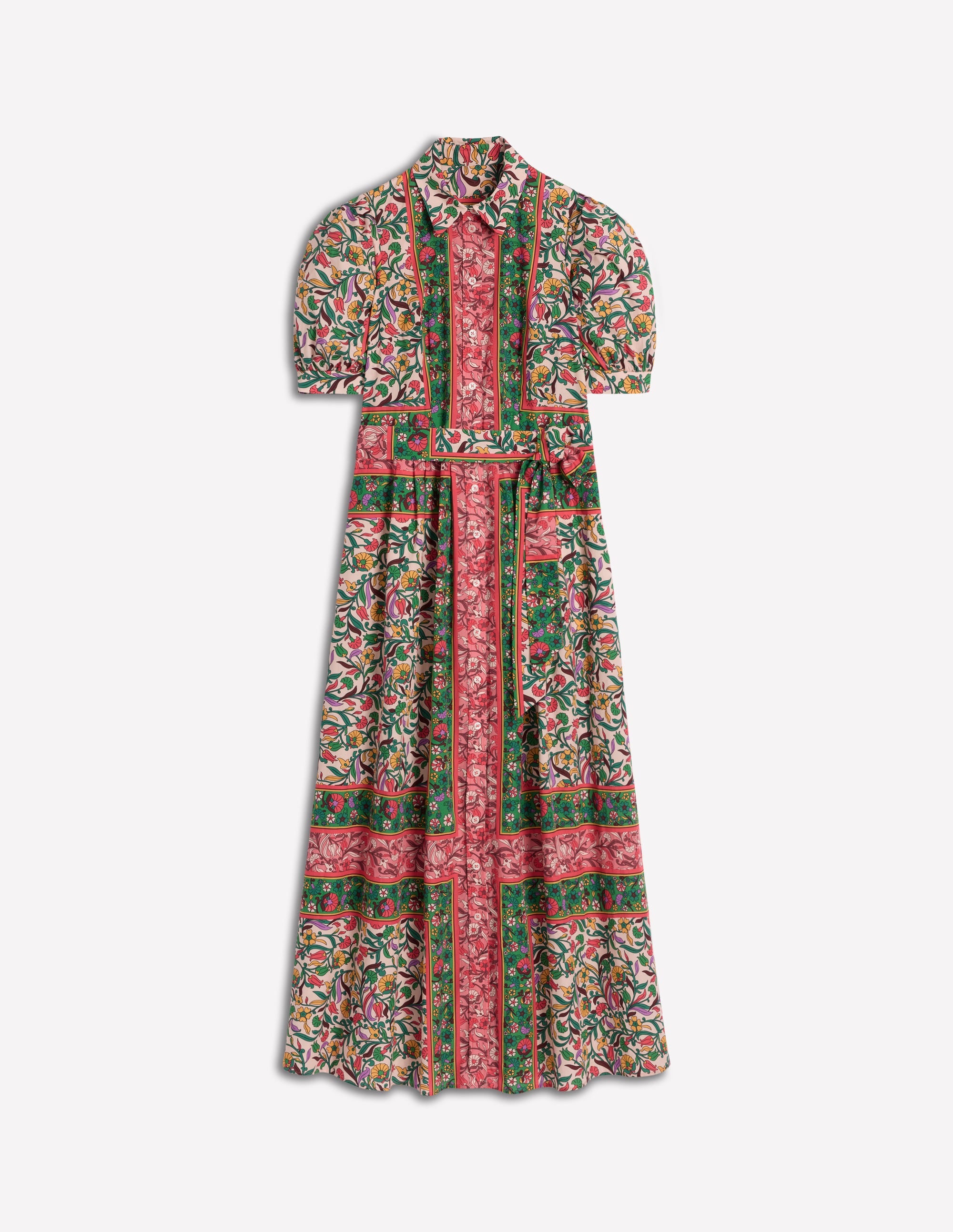 Alexa Maxi Shirt Dress-Multi, Enchanting Vine - Image 7