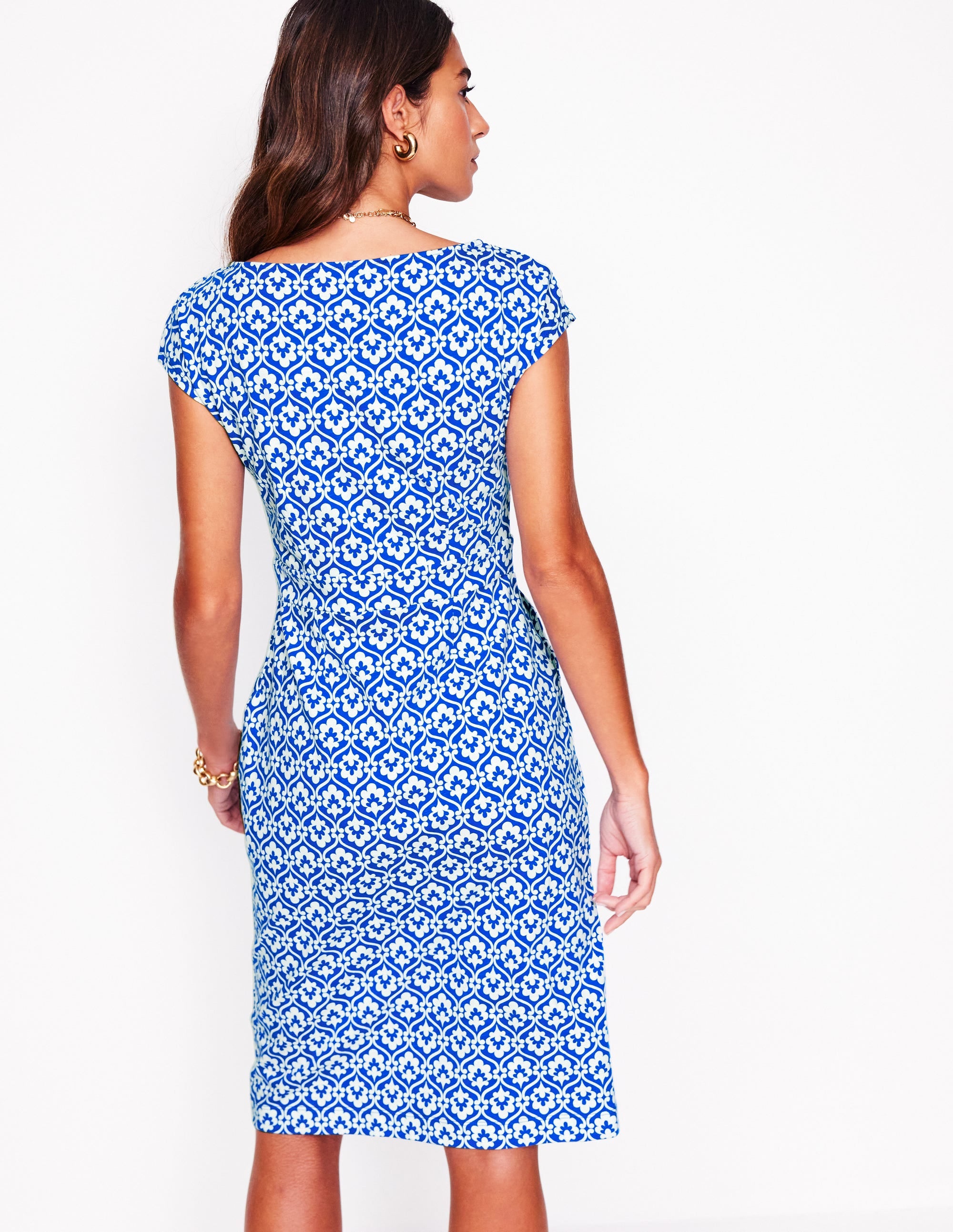Florrie Jersey Dress-Gallery Blue, Ivy Trellis - Image 3