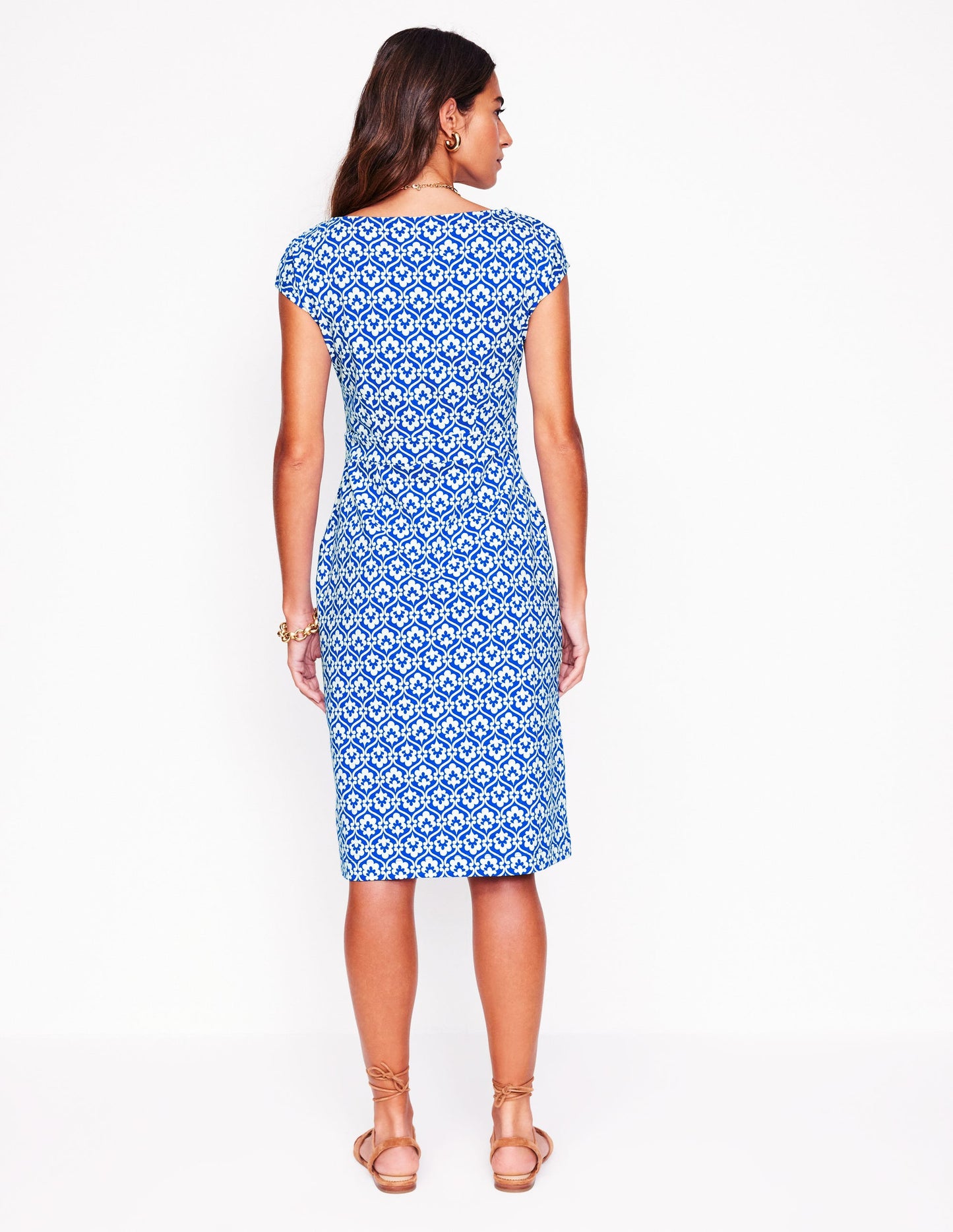 Florrie Jersey Dress-Gallery Blue, Ivy Trellis