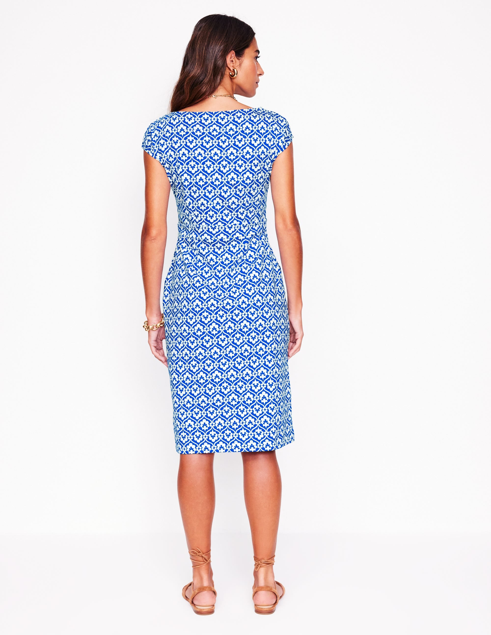 Florrie Jersey Dress-Gallery Blue, Ivy Trellis - Image 5