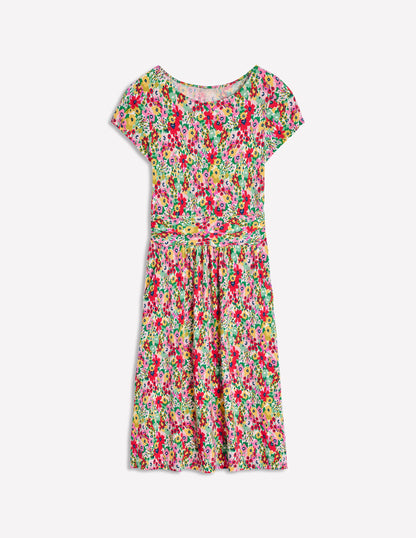 Amelie Jersey Dress-Multi, Wildflower Garden