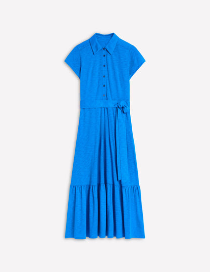 Cressida Jersey Shirt Dress-Gallery Blue-4