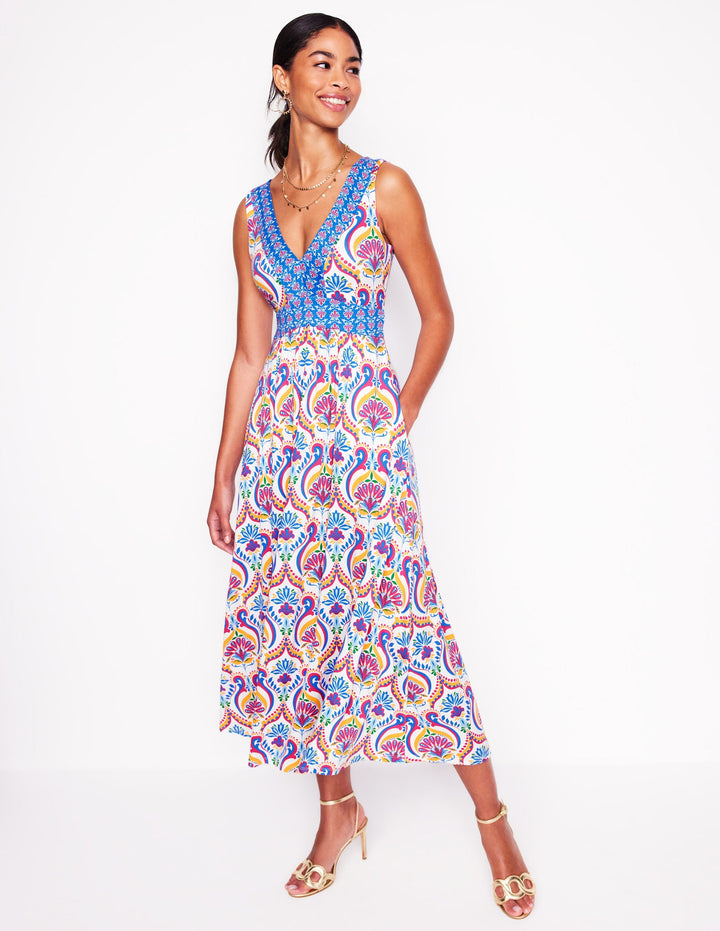 Olympia Jersey Maxi Dress-Multi, Ornamental Floral