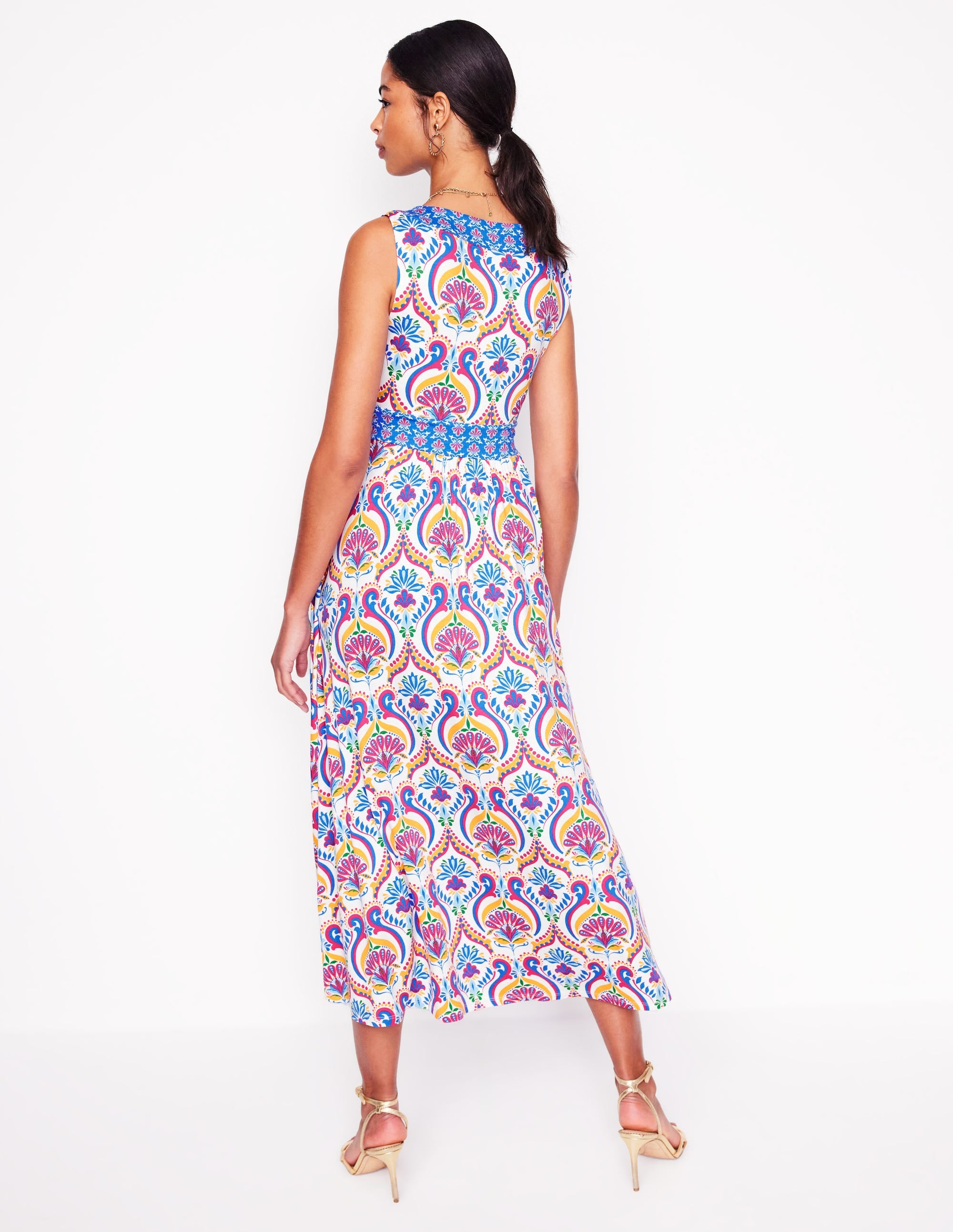 Olympia Jersey Maxi Dress-Multi, Ornamental Floral - Image 3