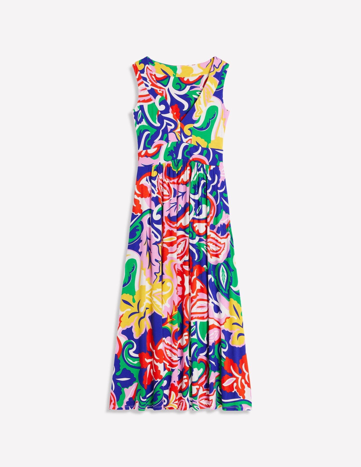 Olympia Jersey Maxi Dress-Multi, Foliage Twirl