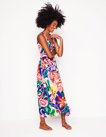 Olympia Jersey Maxi Dress-Multi, Foliage Twirl