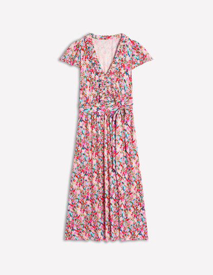 Nicola Jersey Tea Dress-Multi, Wildflower Garden