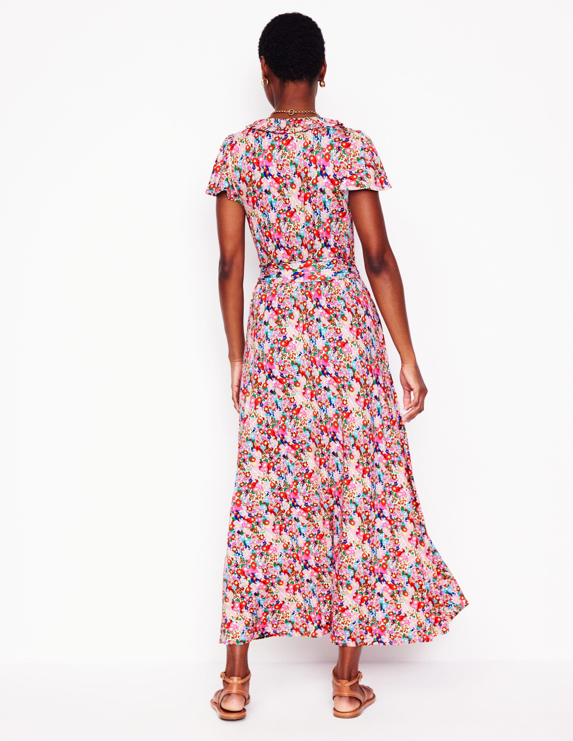 Nicola Jersey Tea Dress-Multi, Wildflower Garden - Image 5