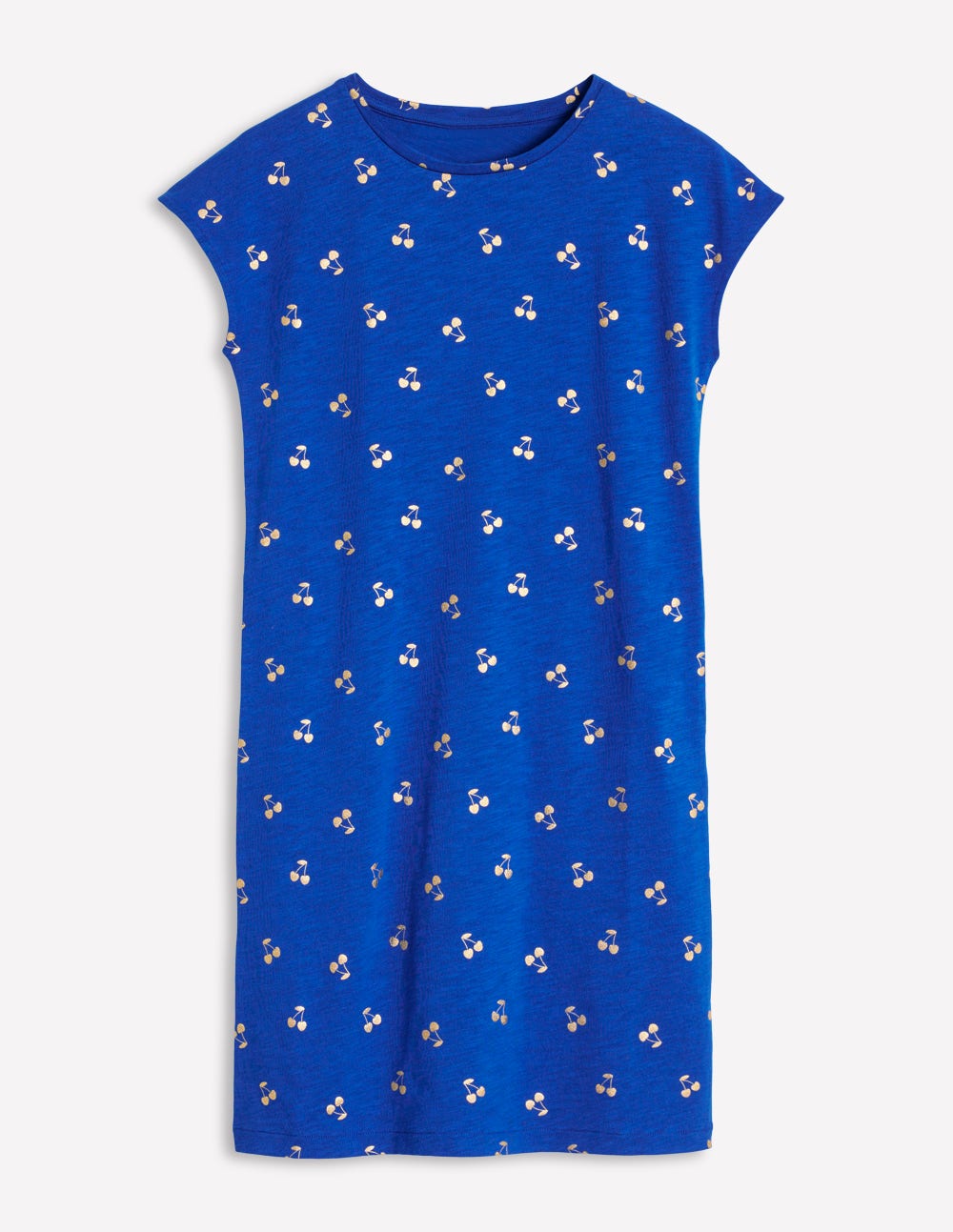 Leah Jersey T-shirt Dress-Gallery Blue, Cherry Ditsy - Image 5