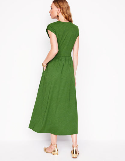 Chloe Jersey Midi Dress-Promenade Green