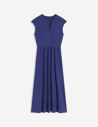 Chloe Jersey Midi Dress-Starboard Blue