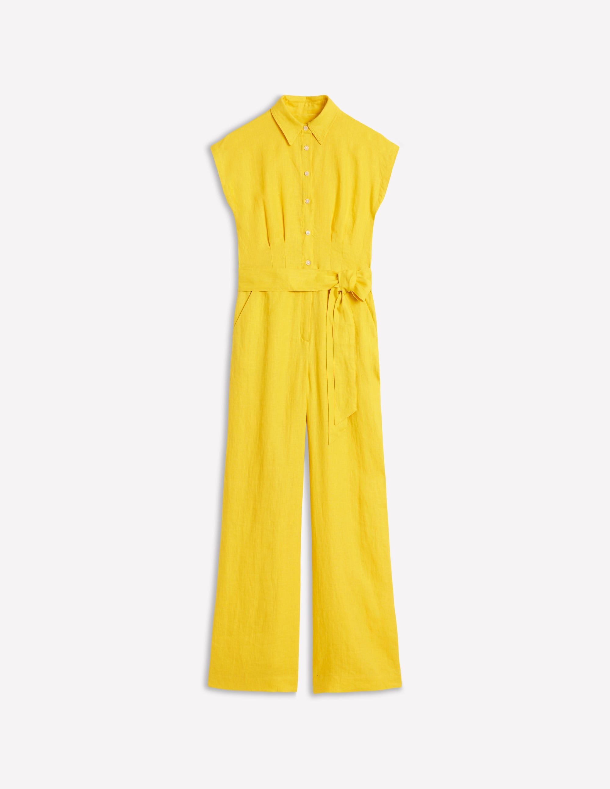 Colette Linen Jumpsuit-Pineapple Yellow - Image 6