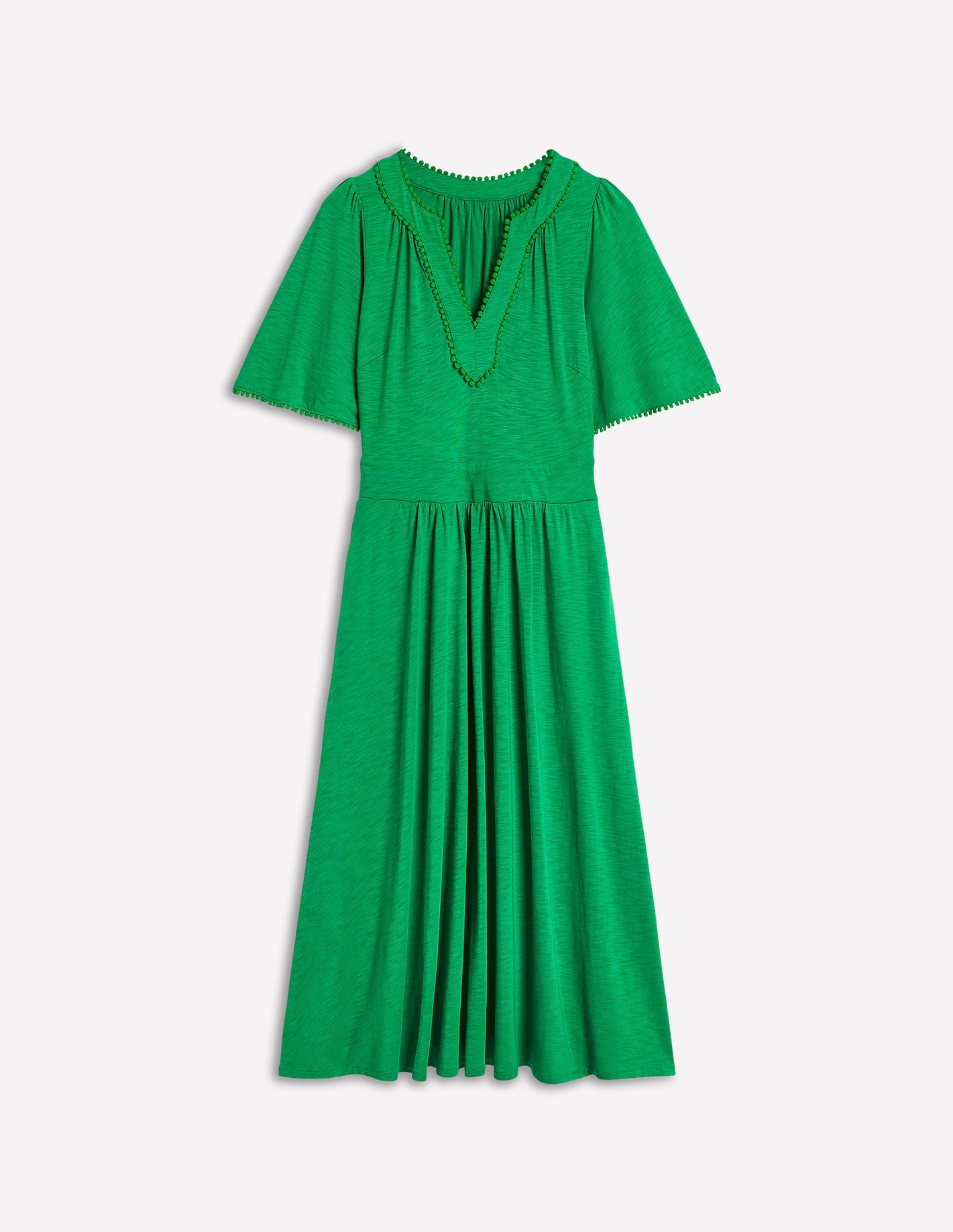 Maddie Trim Jersey Dress-Paradise Green