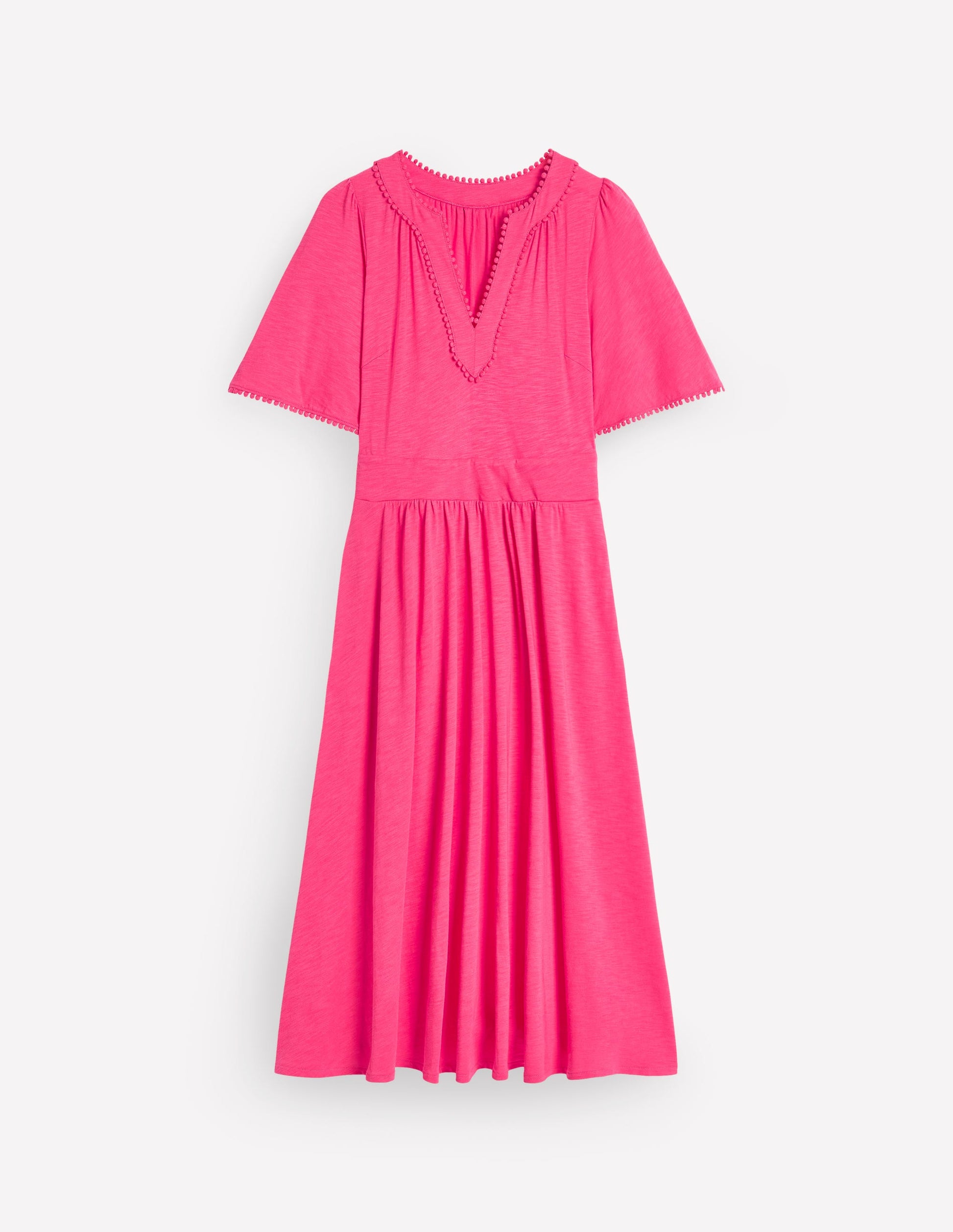 Maddie Trim Jersey Dress-Camelia Pink-6