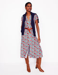 Sara Jersey Shirt Dress-Multi, Foliage Scatter
