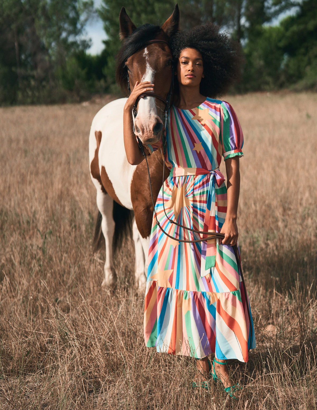 Blouson Crew Neck Dress-Multi, Supernova - Image 2
