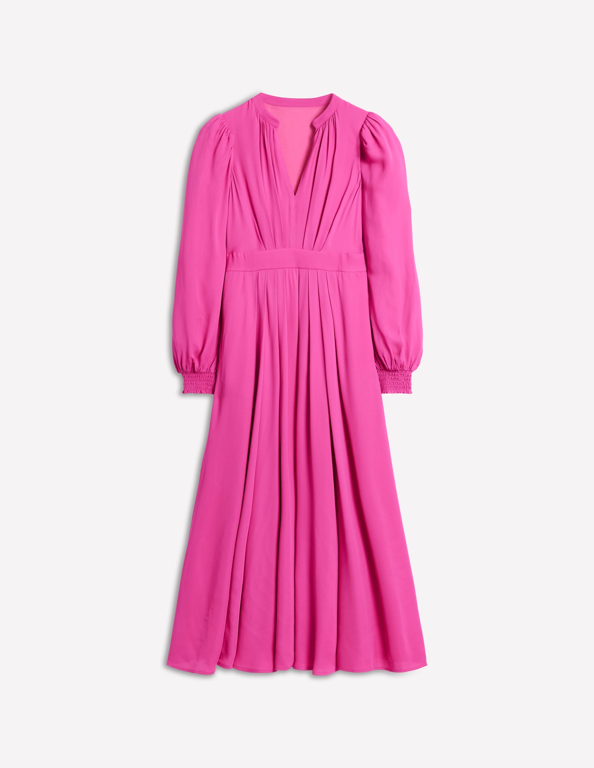 Pleat Detail Blouson Dress-Cosmos Pink - Image 6