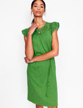 Juliet Broderie Short Dress-Paradise Green