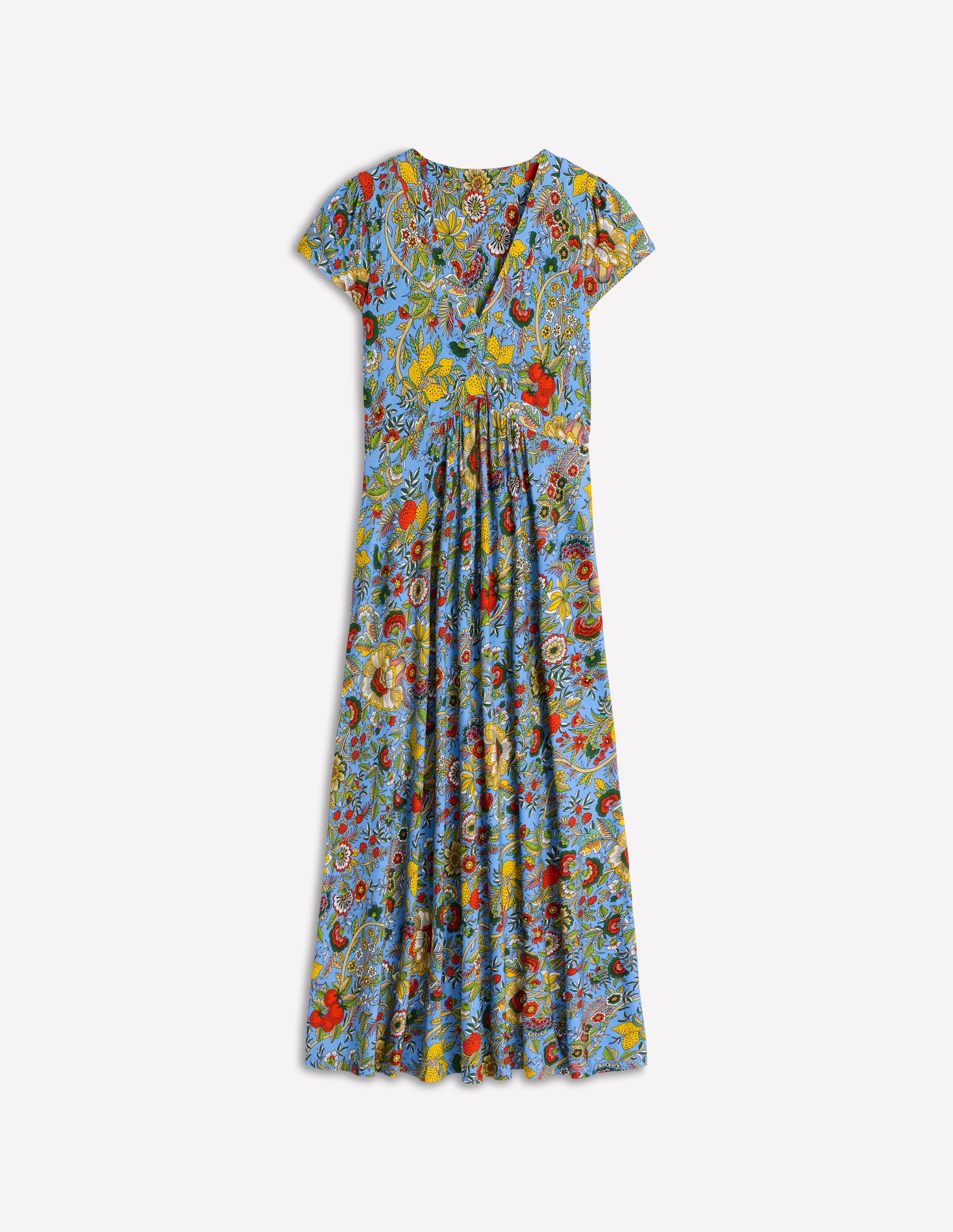 Bias Cut Jersey Midi Dress-Multi, Citrus Vine - Image 5