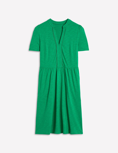 Naomi Short Sleeve Dress-Rich Emerald