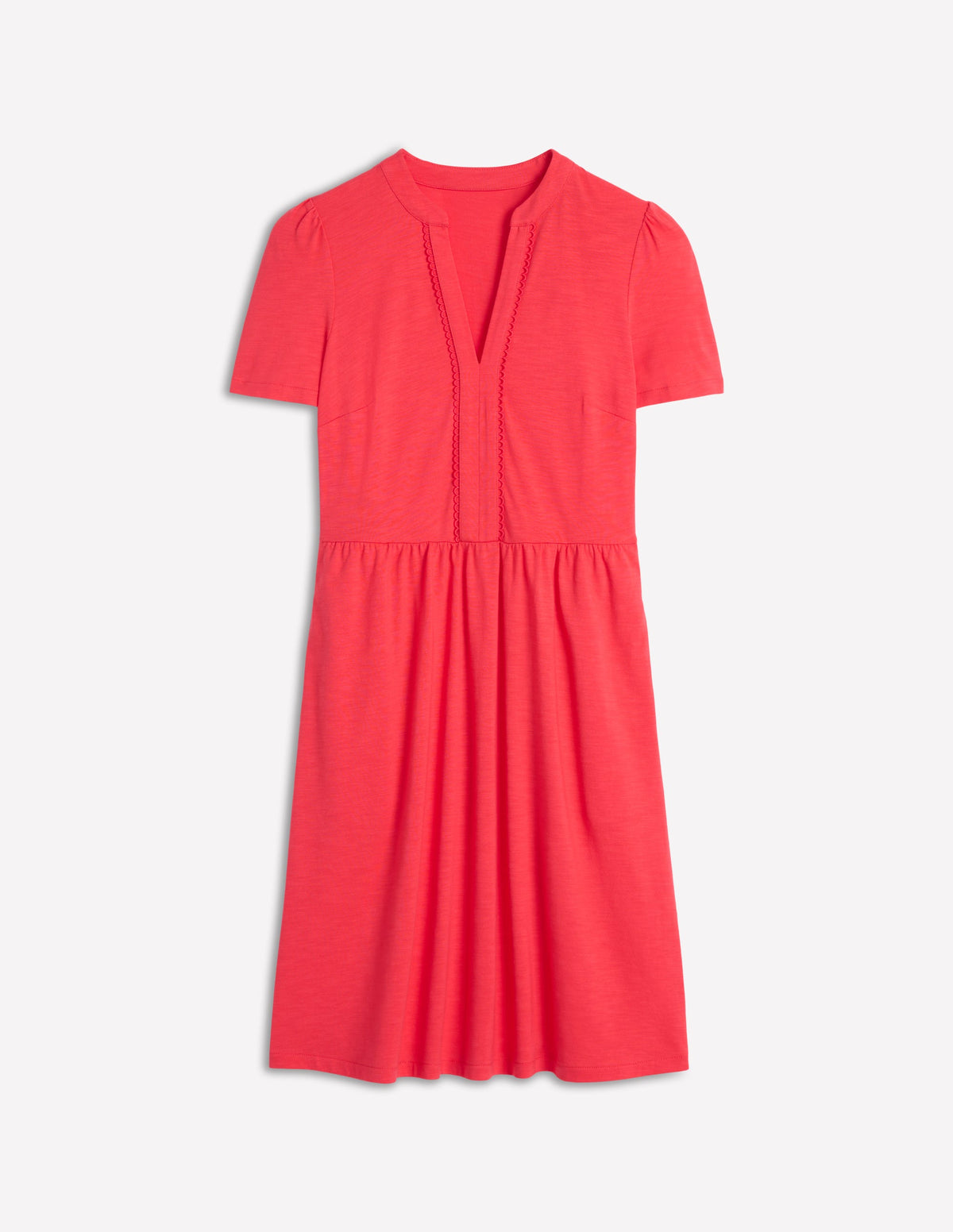 Naomi Short Sleeve Dress-Strawberry Tart Red - Image 5