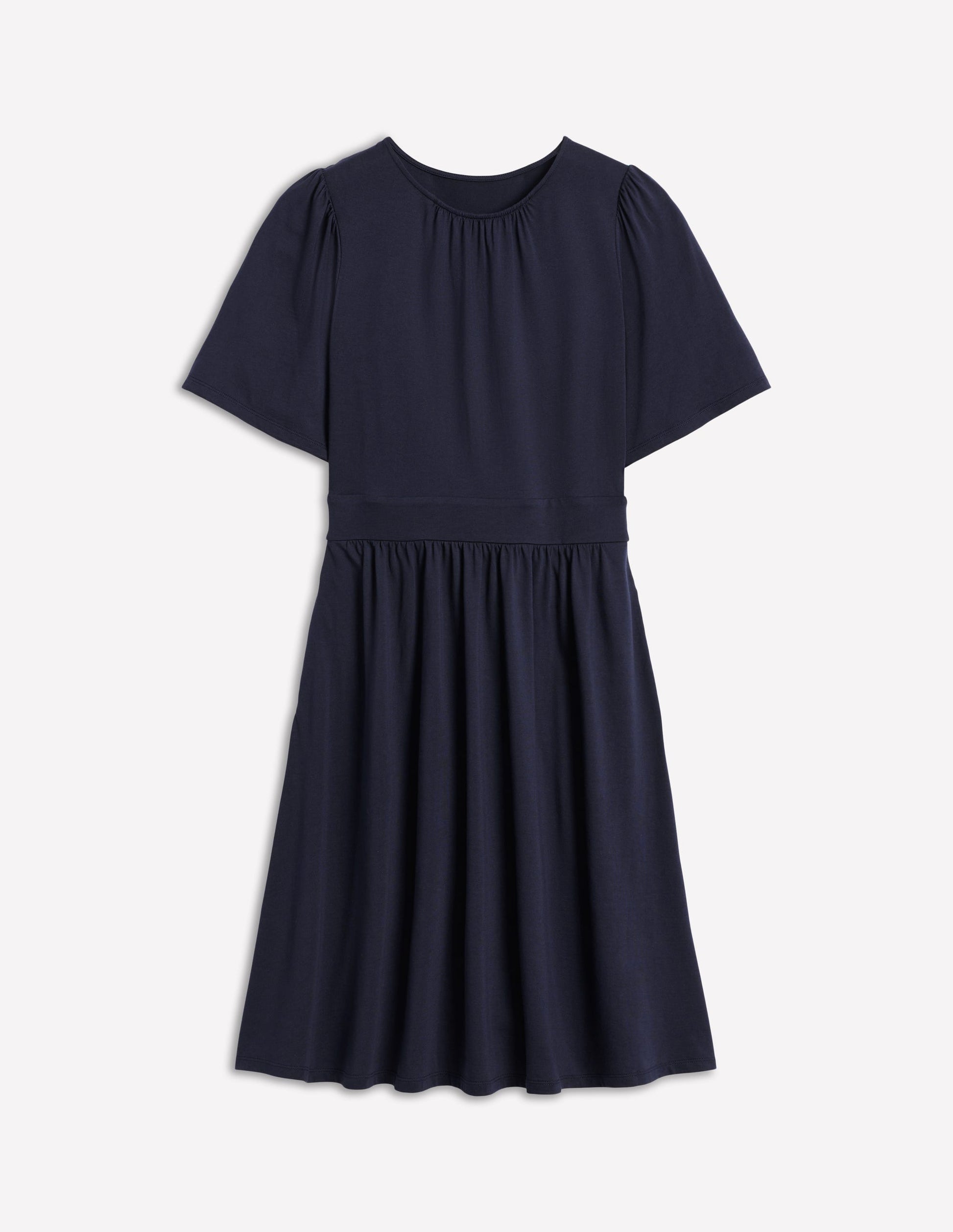Louisa Short Jersey Dress-Navy | Boden USA Louisa Short Jersey Dress-Navy | Boden USA