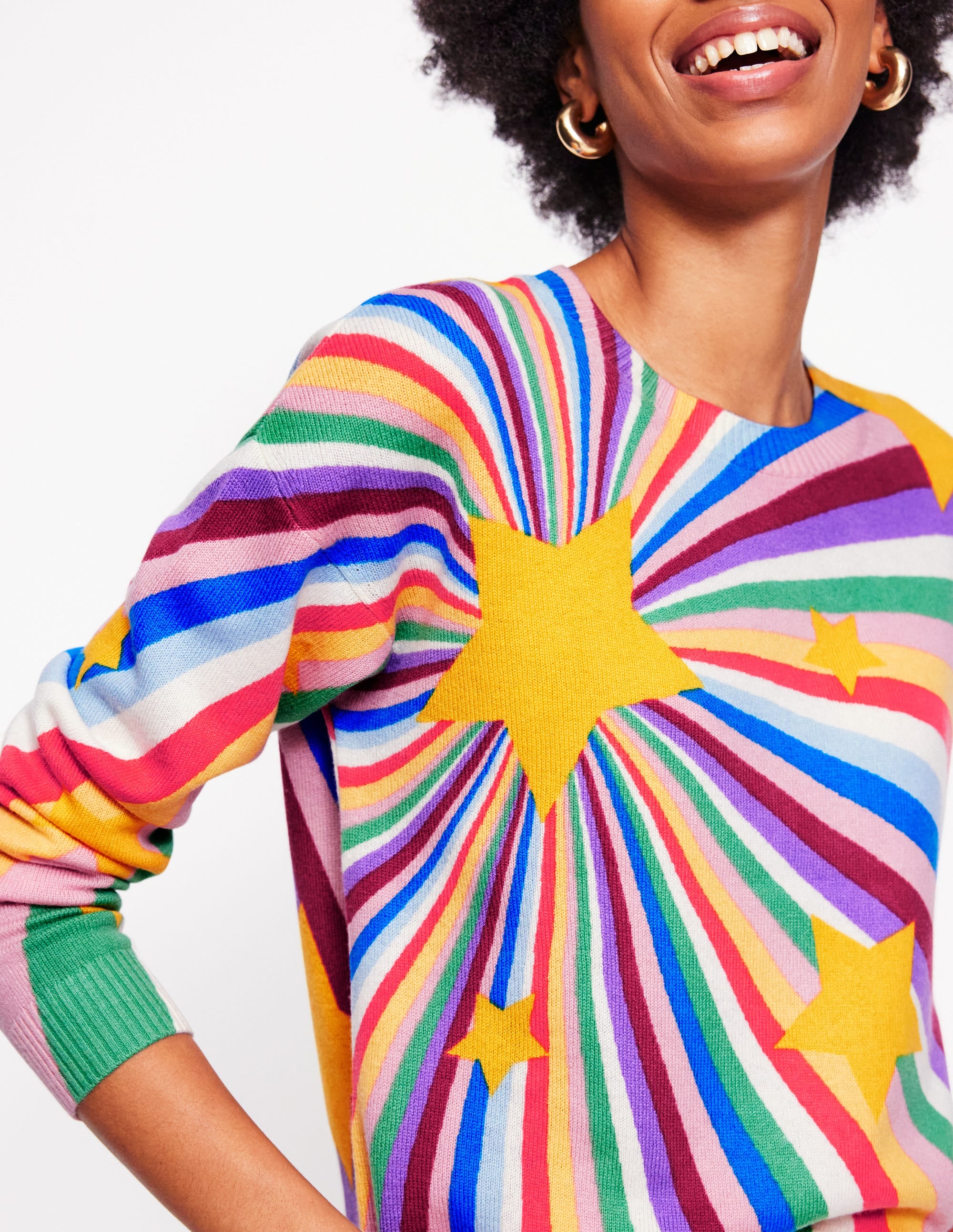 Lydia Cashmere Jumper-Multi, Supernova - Image 2