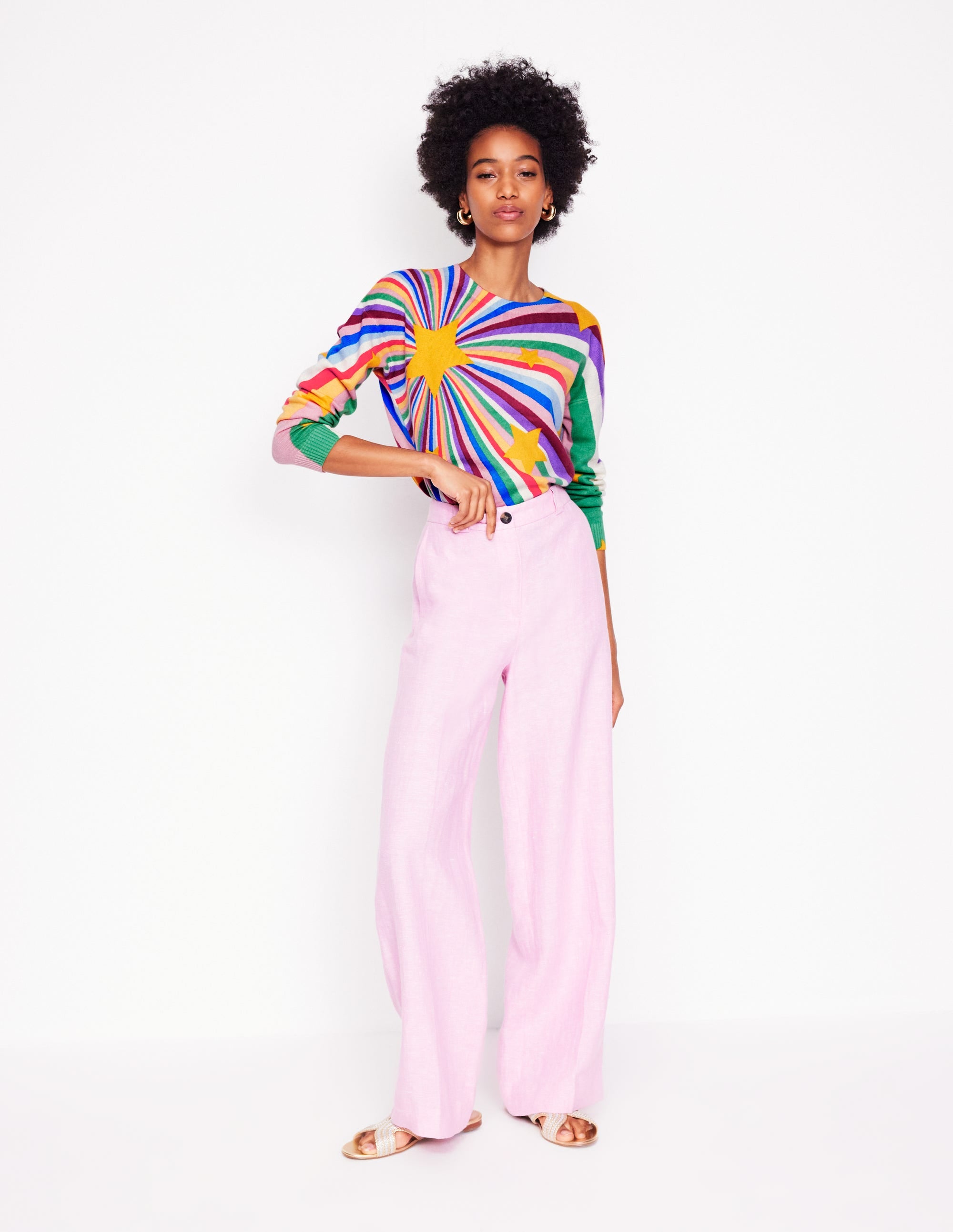 Lydia Cashmere Jumper-Multi, Supernova - Image 5
