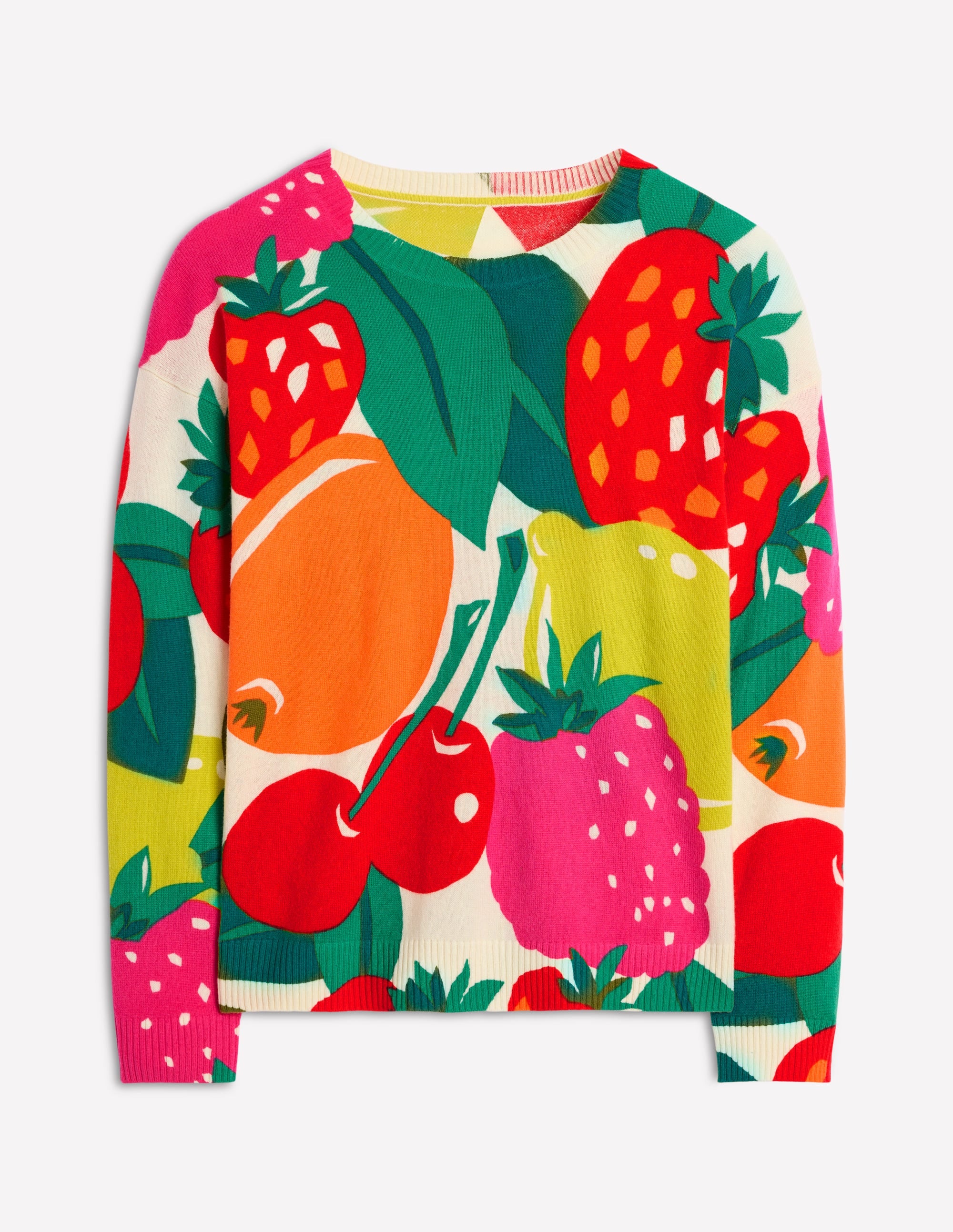 Lydia Cashmere Jumper-Multi, Summer Fruits - Image 8