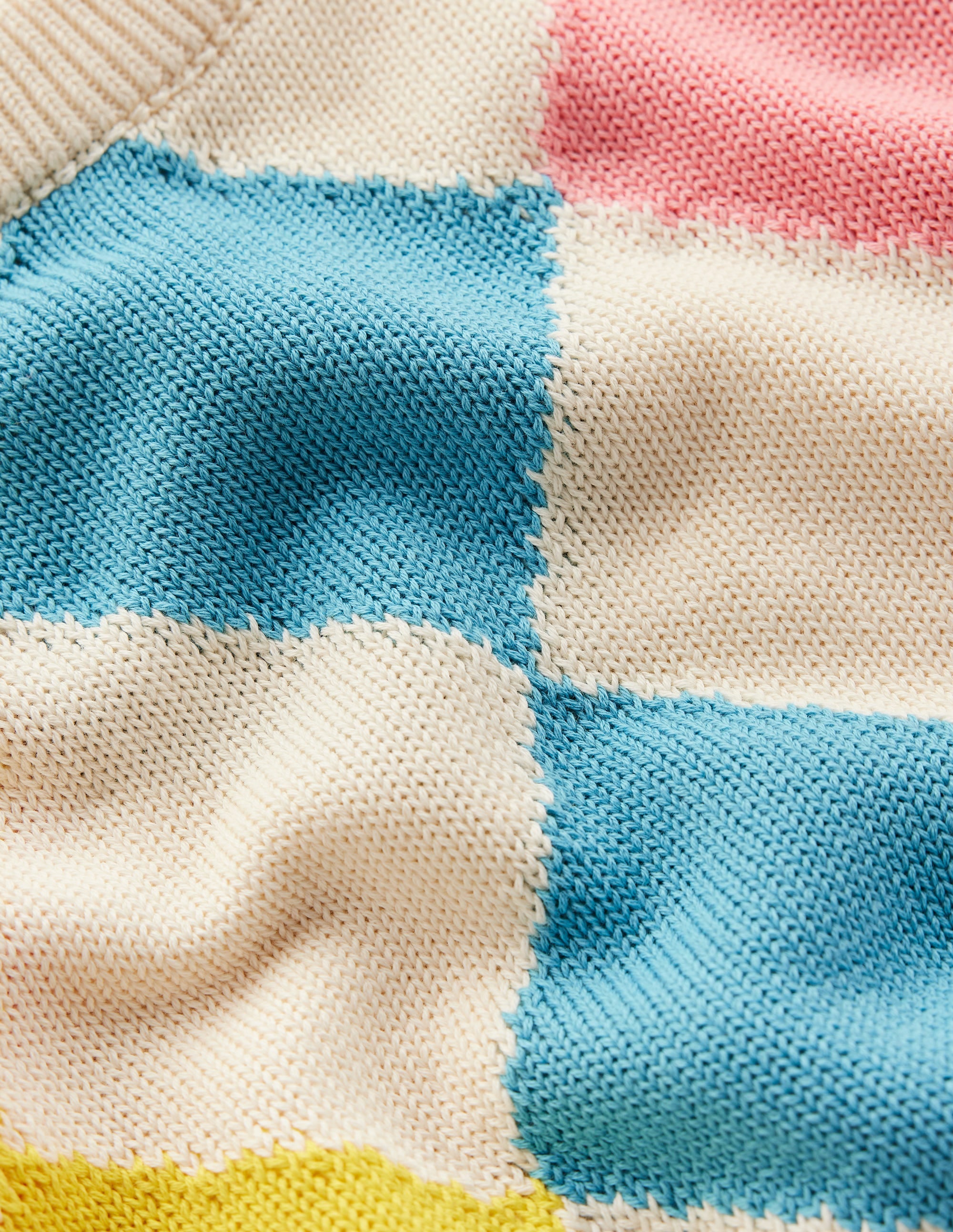 Cotton Argyle Sweater-Pink, Light Blue Argyle - Image 7