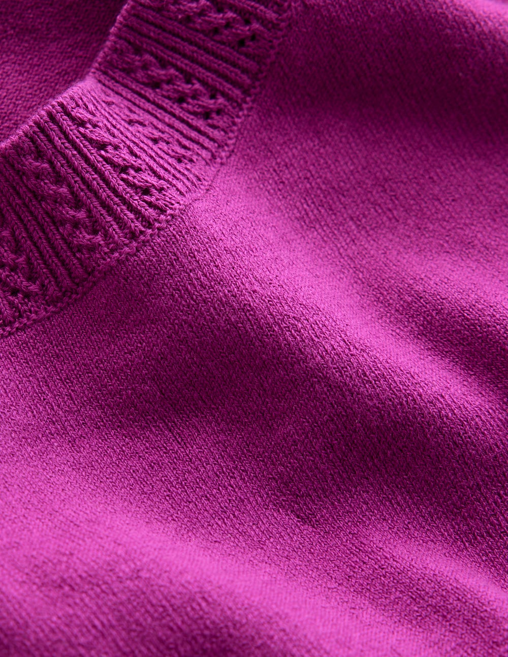 Emilia Cotton Crew Neck Vest-Regal Purple