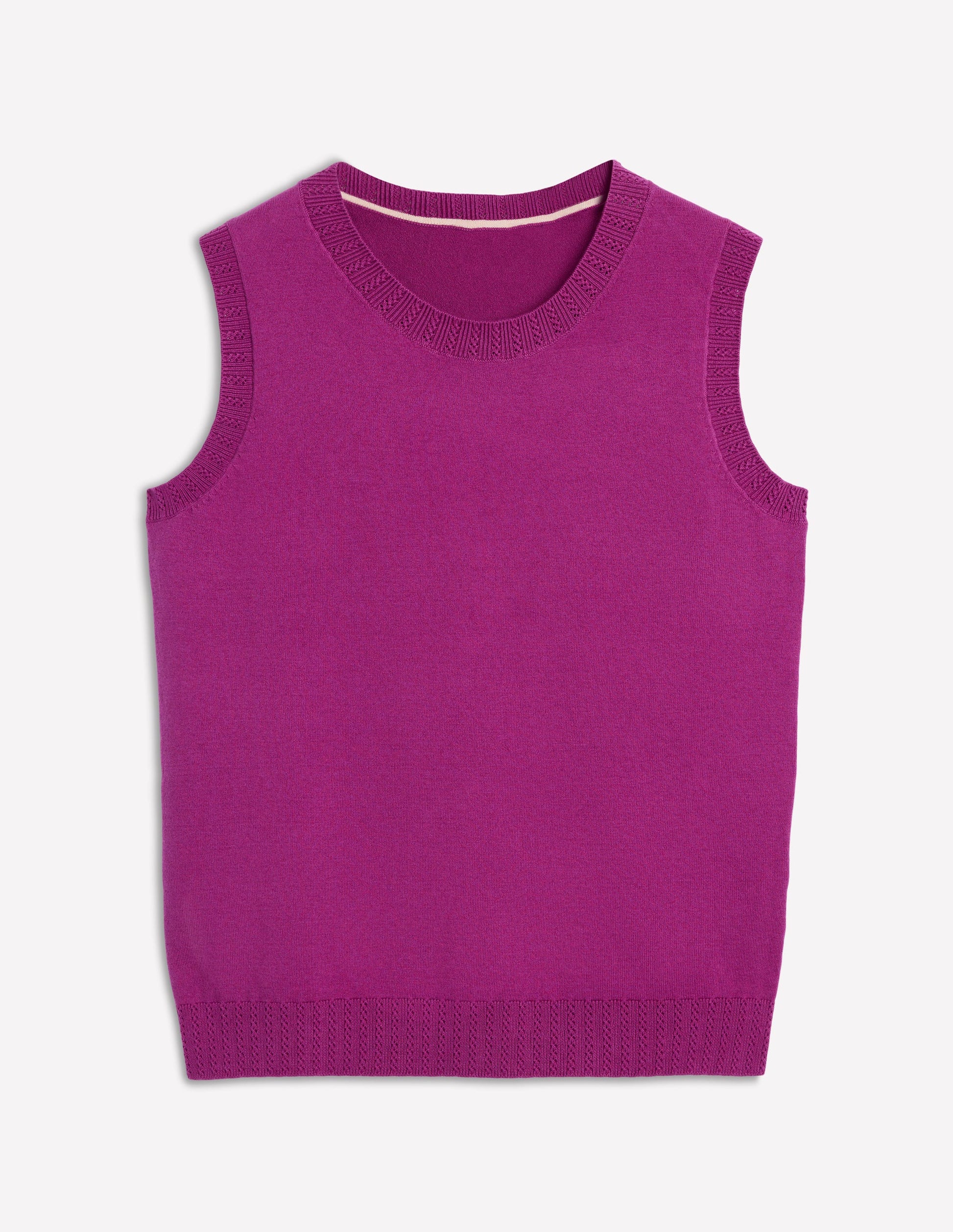 Emilia Cotton Crew Neck Vest-Regal Purple-5