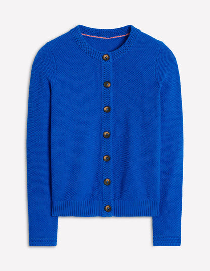 Callie Crochet Trim Cardigan-Gallery Blue