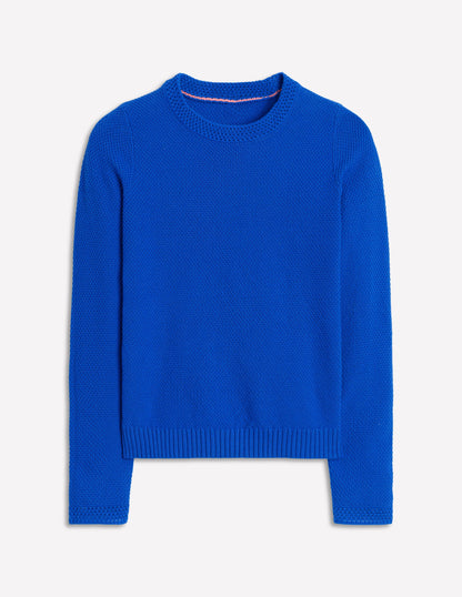 Callie Crochet Trim Sweater-Gallery Blue