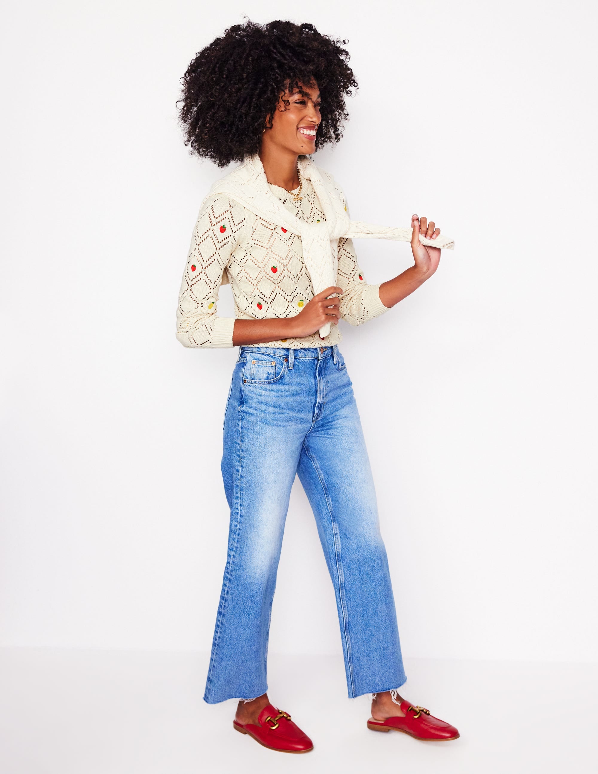 Enid Embroidered Sweater-Warm Ivory, Fruit - Image 5