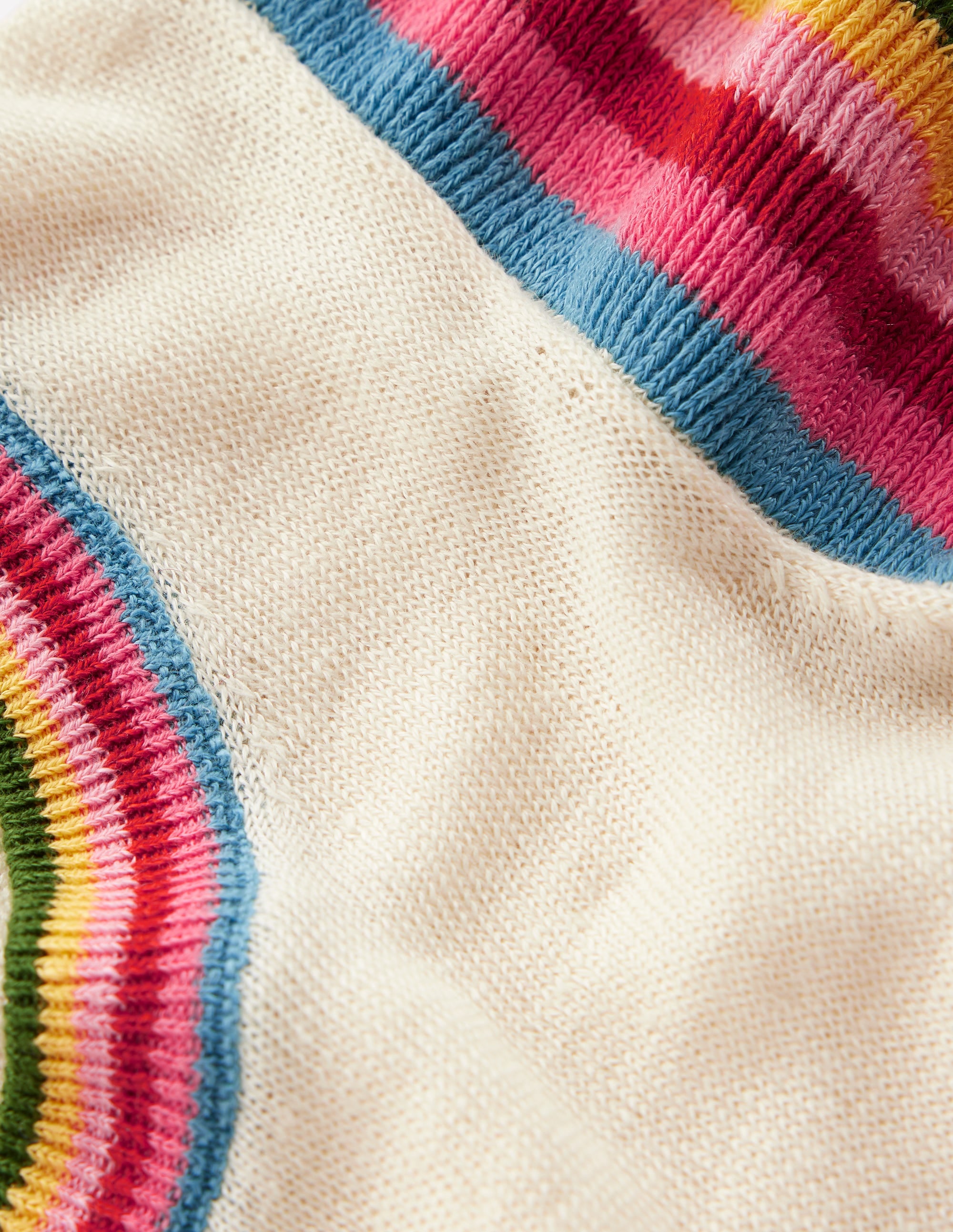 Josie Frilled Linen Vest-Warm Ivory, Multi Stripe - Image 7