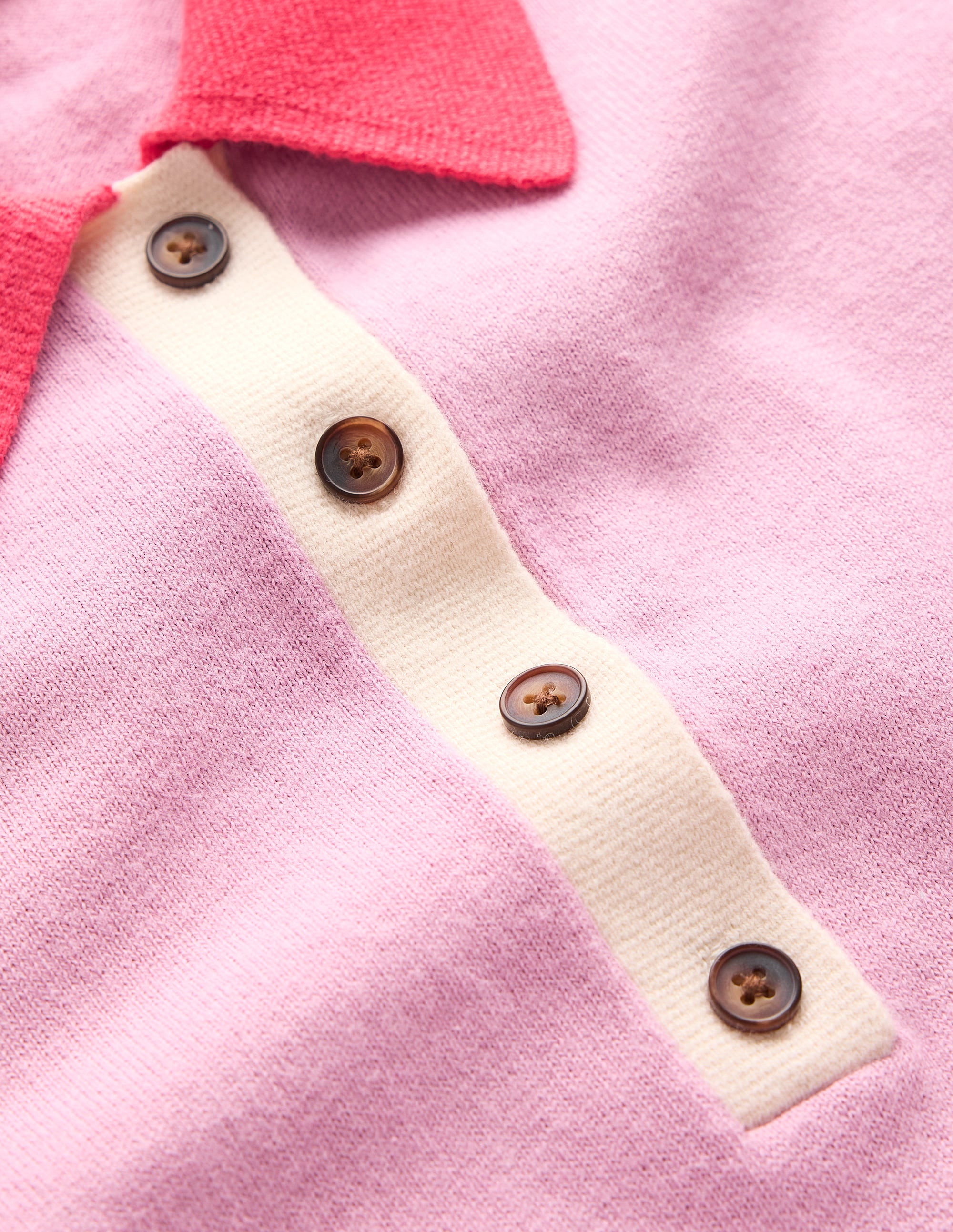 Estelle Henley Knitted T-Shirt-Soft Lavender Pink - Image 9