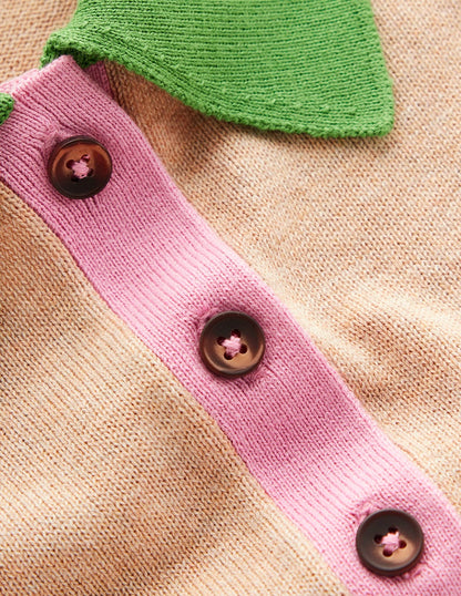 Lara Cotton Henley Jumper-Chinchilla Melange-6