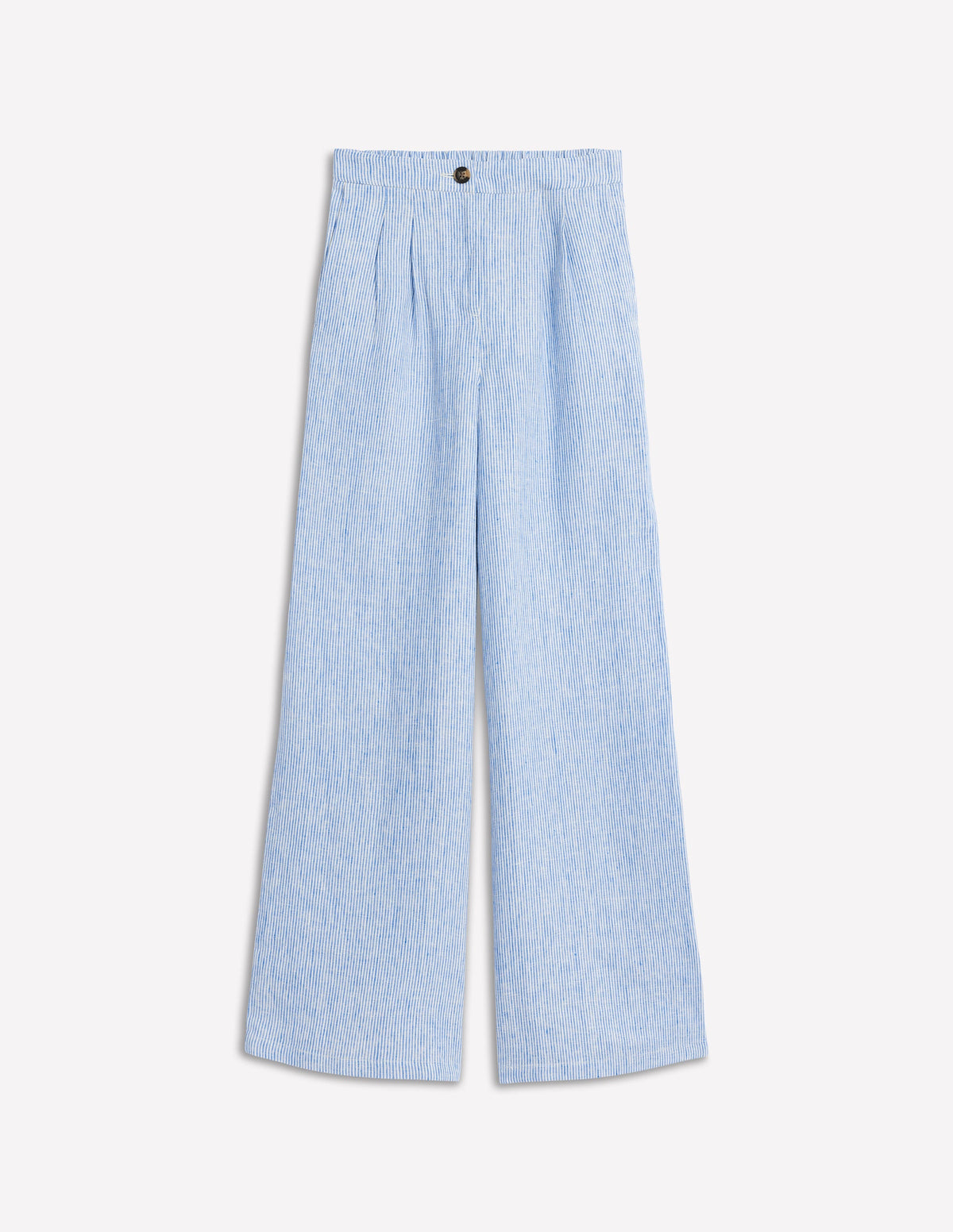 Dulwich Linen Pants-Kingfisher Blue Fine Stripe - Image 9
