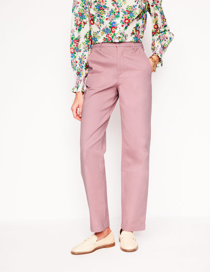 Barnsbury Tape Chino Pants-Almond Pink