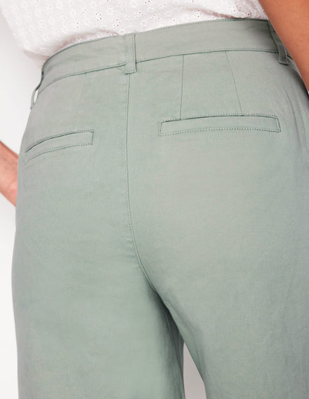 Barnsbury Crop Chino Pants-Soft Jade